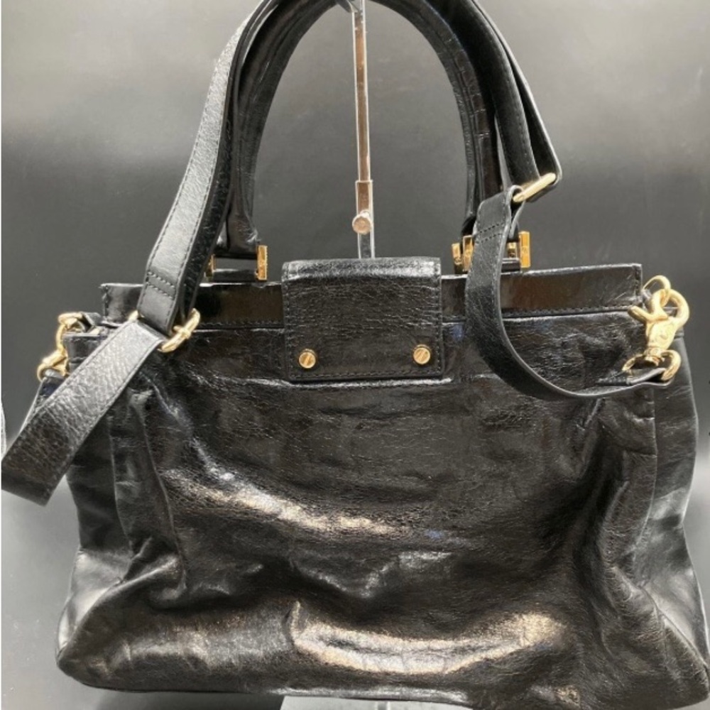 Tory Burch Black Leather Handbag - Picture 2 of 7